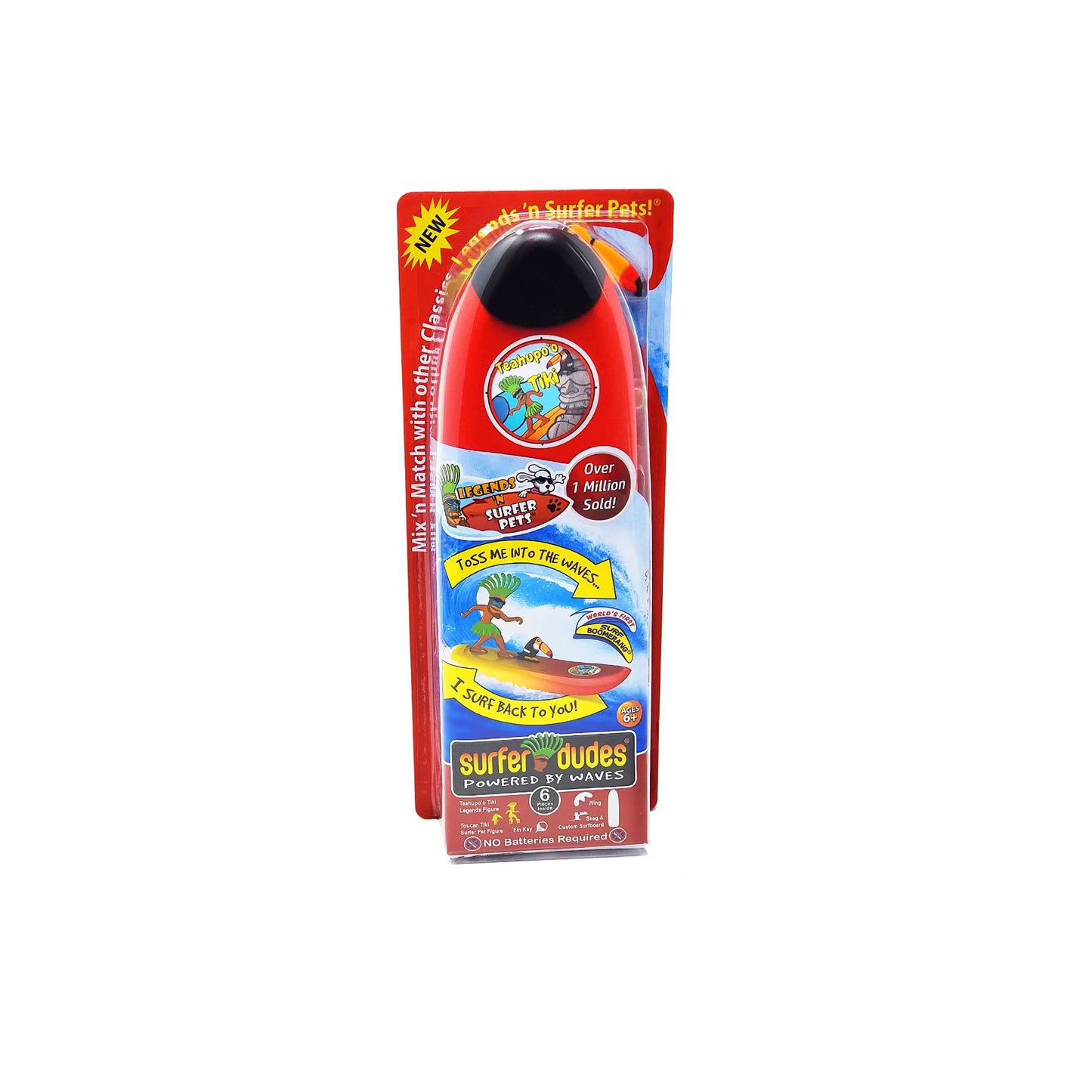 Surfer Dudes Legends & Surfer Pets Wave Powered Mini-Surfer, Pet and Surfboard Beach Toy