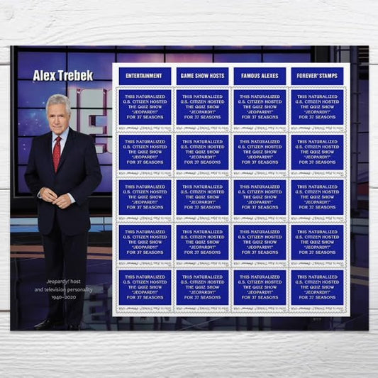 Alex Trebek 2024 (Sheet of 20) First-Class Mail Forever Postage Stamps