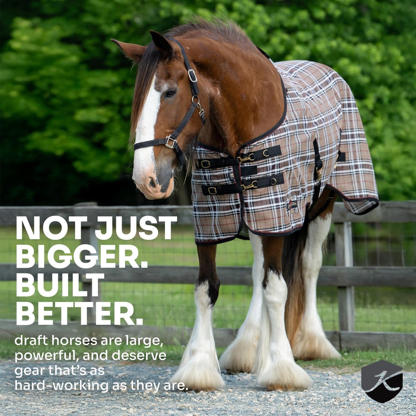 Kensington Natural Horse Fly Boots - Fleece Trimmed - Stay-Up Technology - Protection from Insect Bites and UV Rays - Sold in Pairs (2 Boots) - Medium - Tan