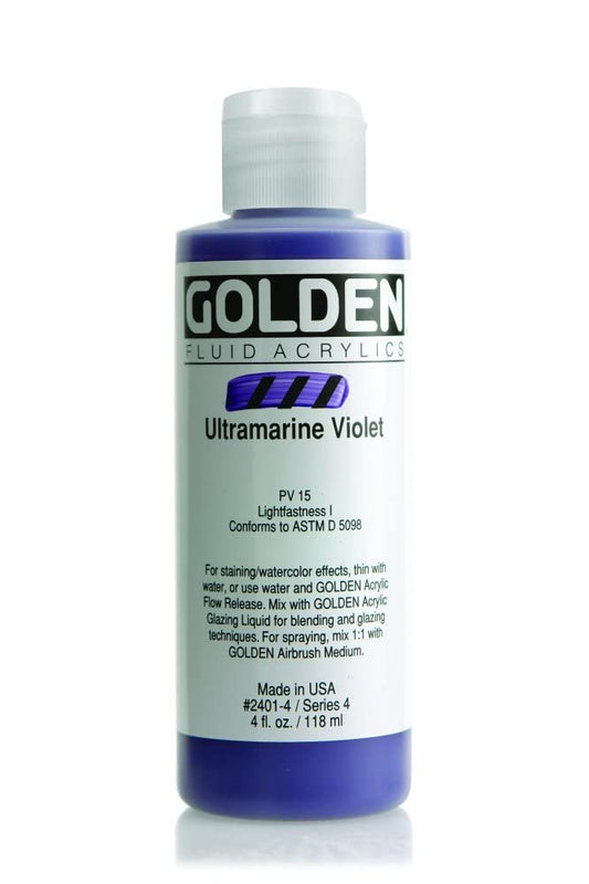 Golden Fluid Acrylics - Ultramarine Violet - 4 oz Bottle