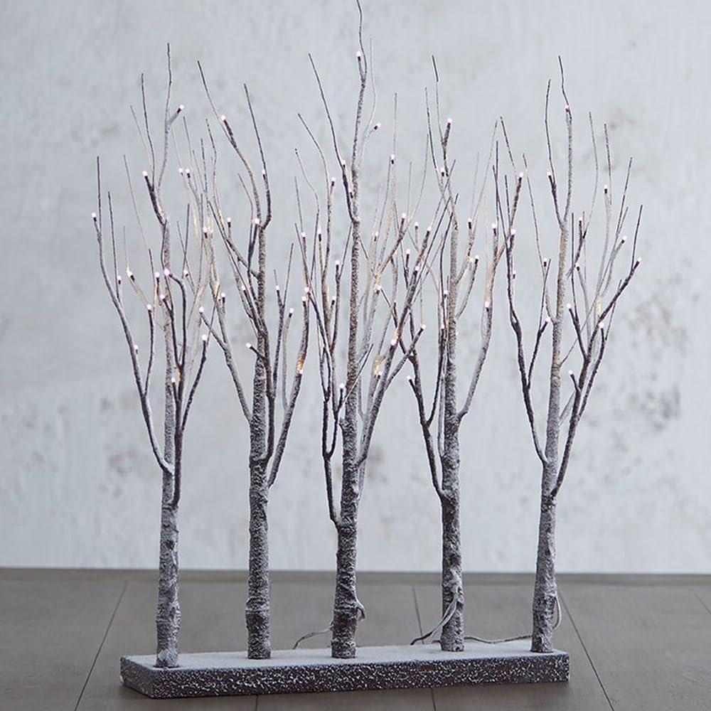 Raz 30 inch Lighted Snowy Grove New with 88 Twinkle Lights and Steady Functions, Indoor/Outdoor
