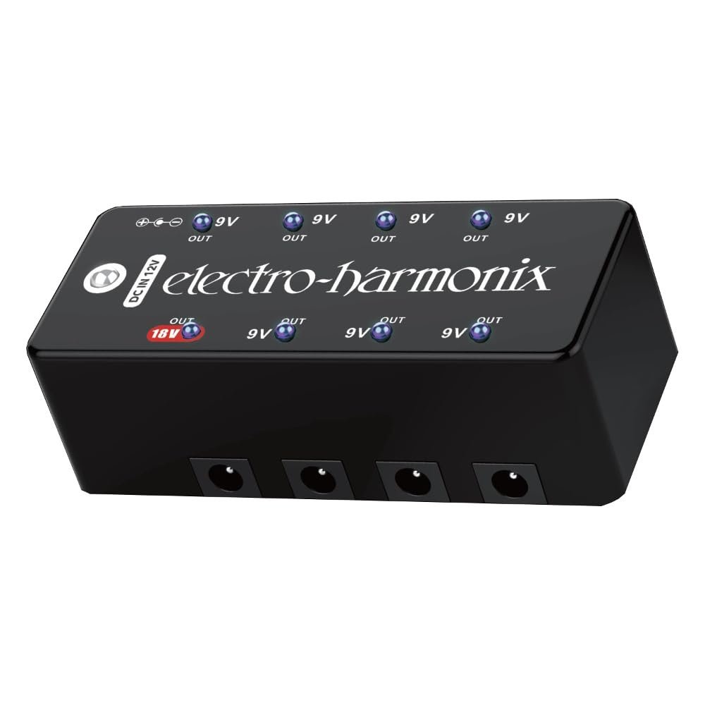 Electro-Harmonix S8 Multi Output Power Supply, Metal, 8 Pedals, 7x9V and 1x18V Outputs