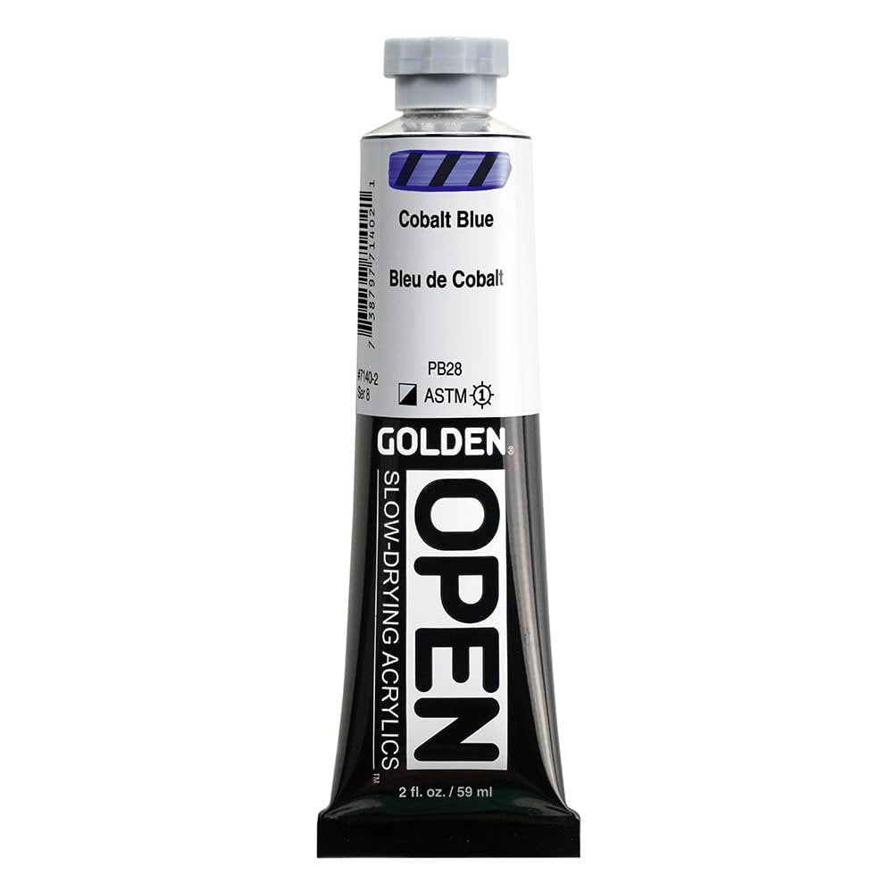 OPEN Slow-Drying Acrylics by GOLDEN, Violet and Blue, Professional Acrylic Paint