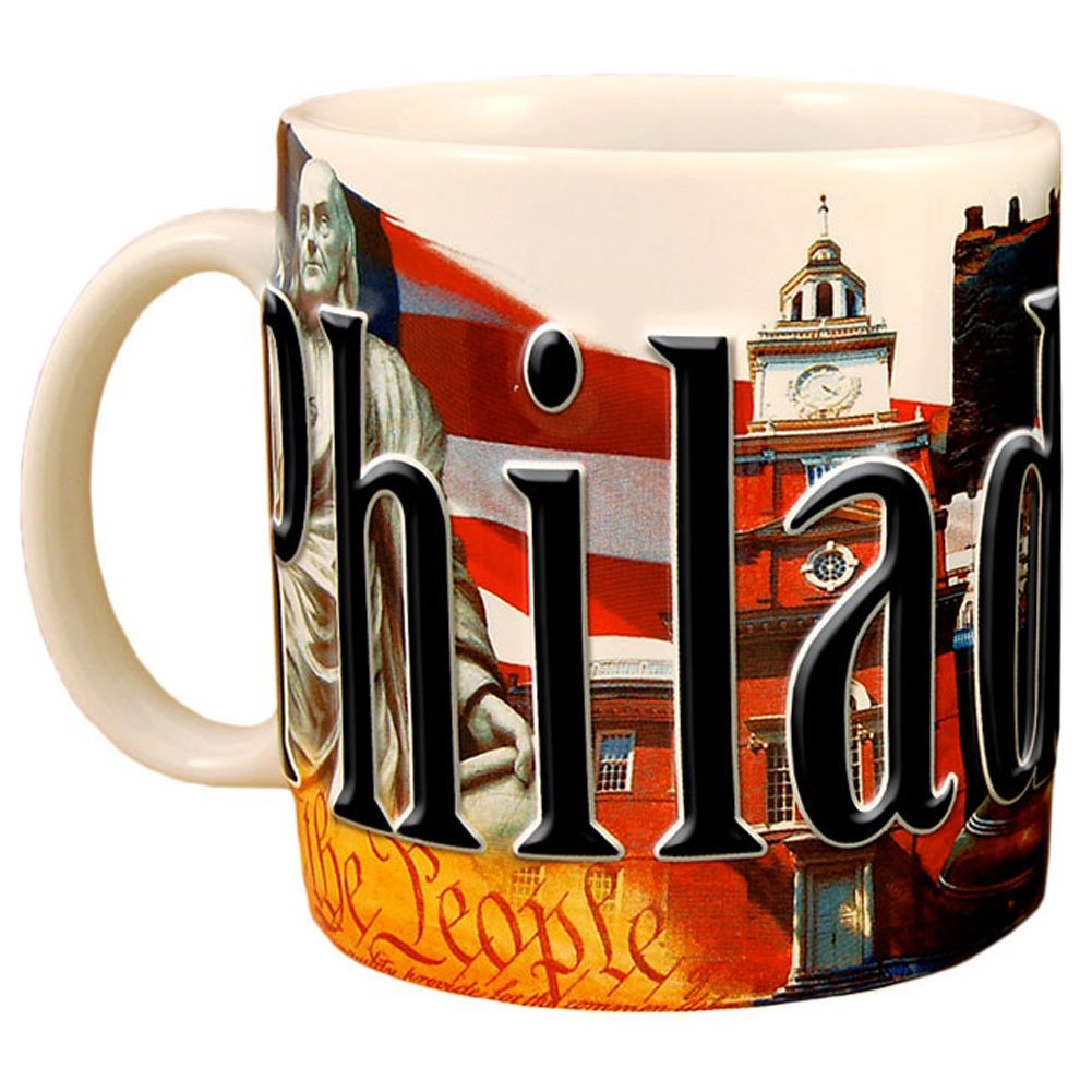 Americaware Philadelphia 18oz. Color Relief Coffee Mug