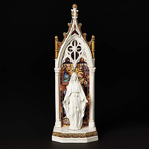 Joseph's Studio by Roman - Our Lady of Grace Arch Window LED Figure, Renaissance Collection, 11.75" H, Resin and Stone, Religious Gift, Decoration, Battery Operated