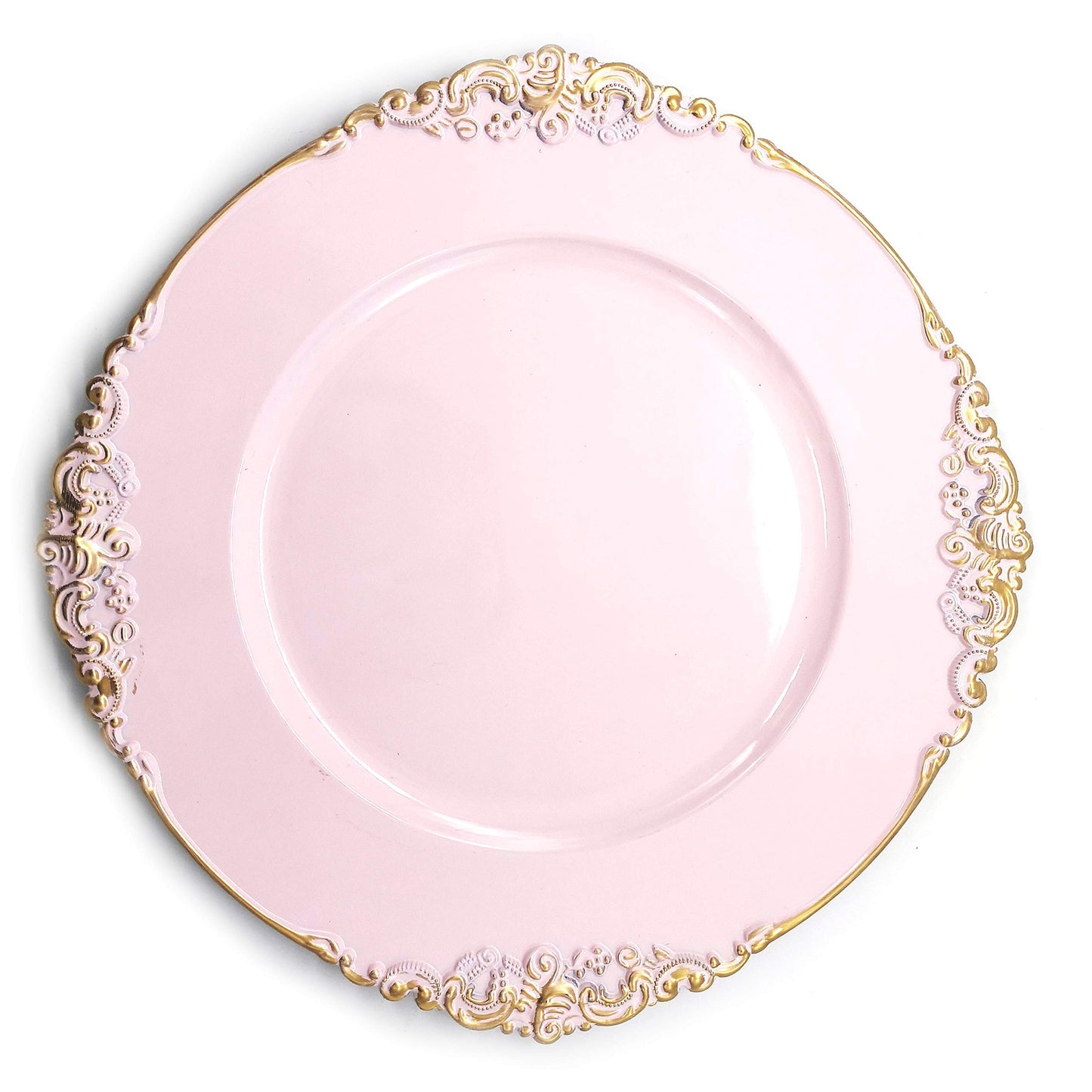 allgala Heavy Quality Round Charger Plates - Elegant Gold Chargers for Dinner Plates