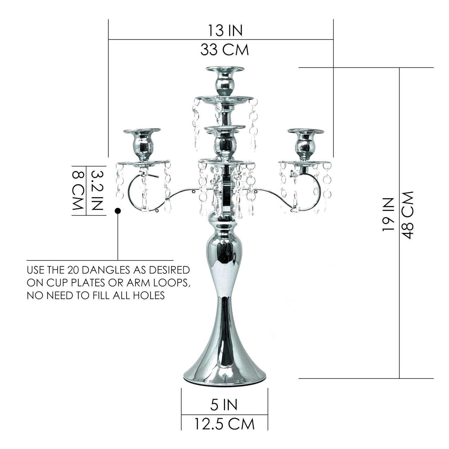 Allgala Crystal Metal Plated Tealight Votive Decorative Candle Holder
