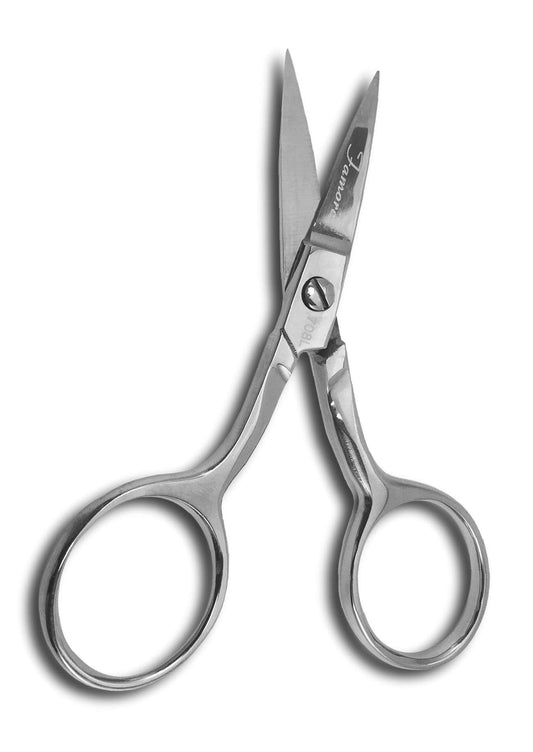 Famore Cutlery Left-Handed Large Ring Fine Tip Scissors, Stainless
