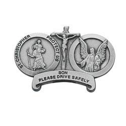 Visor clip Saint Chris and Angel