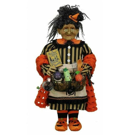Karen Didion Originals Kitchen Witch Figurine, 20 Inches - Handmade Halloween Holiday Home Decorations and Collectibles
