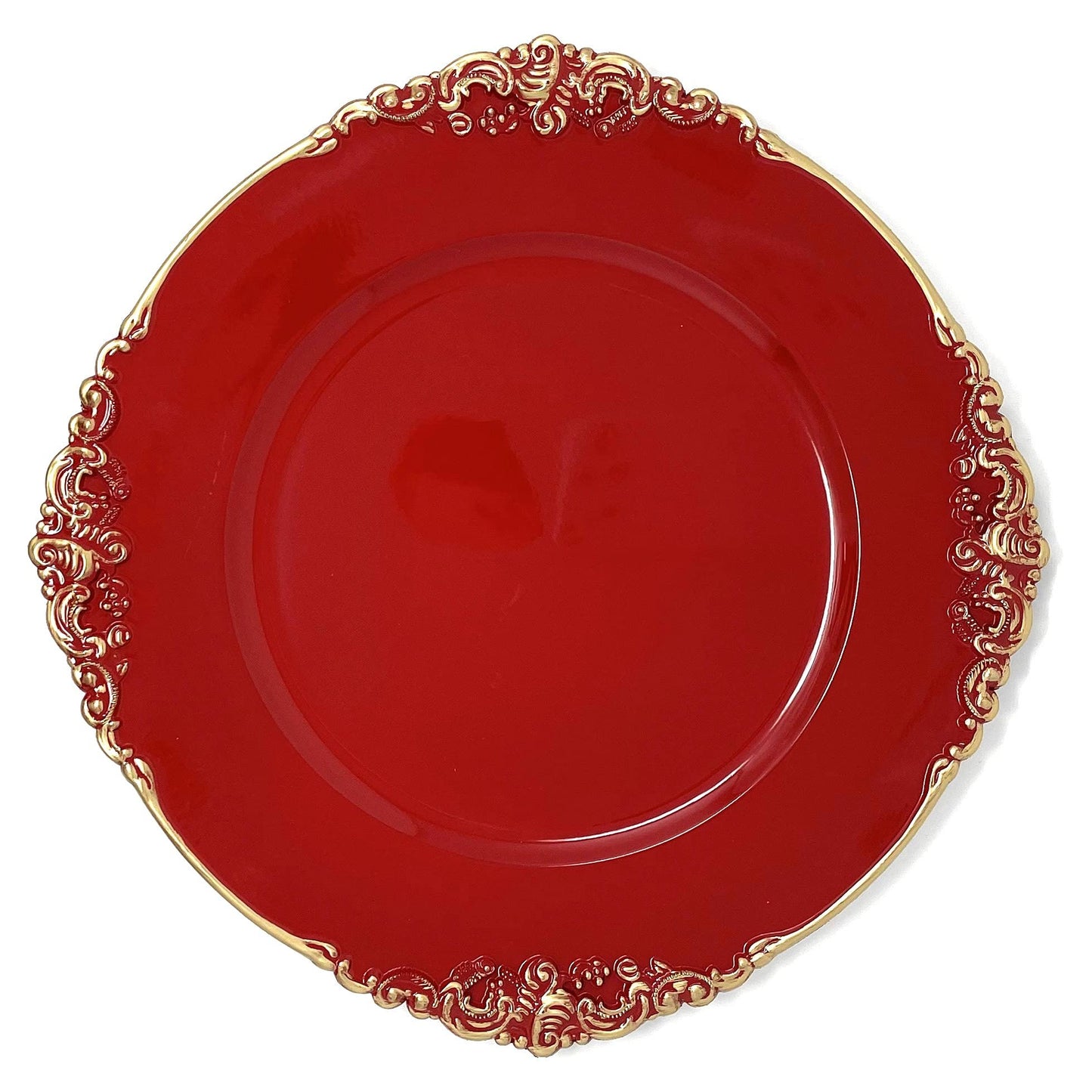allgala Heavy Quality Round Charger Plates - Elegant Gold Chargers for Dinner Plates