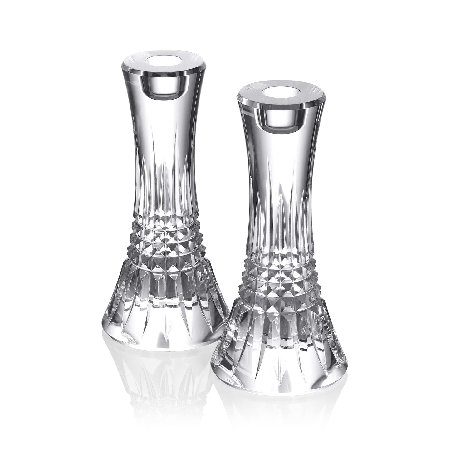 Waterford Lismore Diamond Candlestick Pair 7"