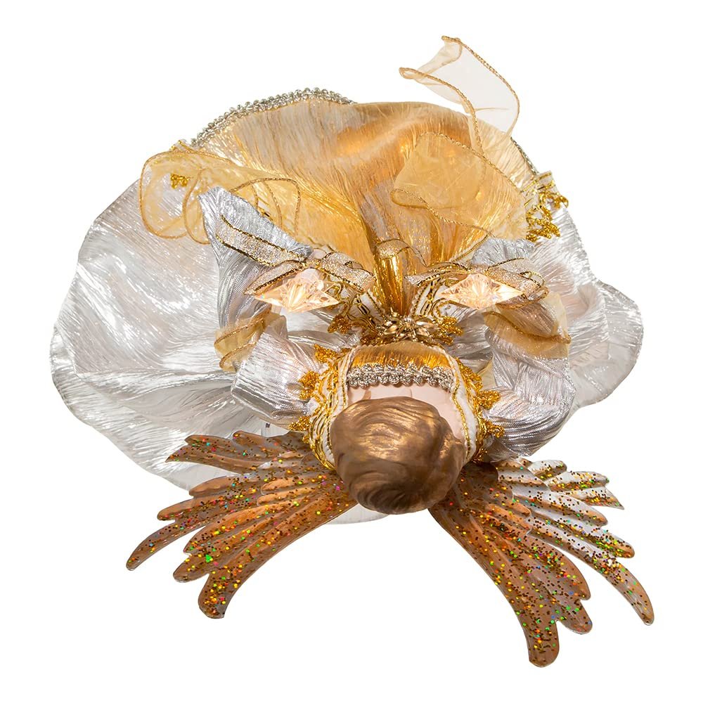 Kurt Adler 16-Inch Ombre Silver/Gold Angel Tree Topper