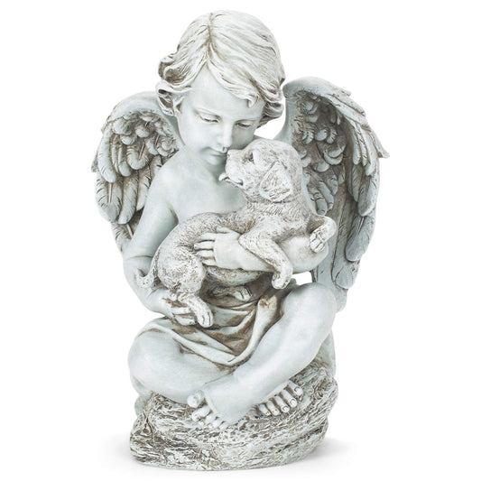 Joseph's Studio by Roman Cherub with Puppy Garden Statue, Garden Collection,