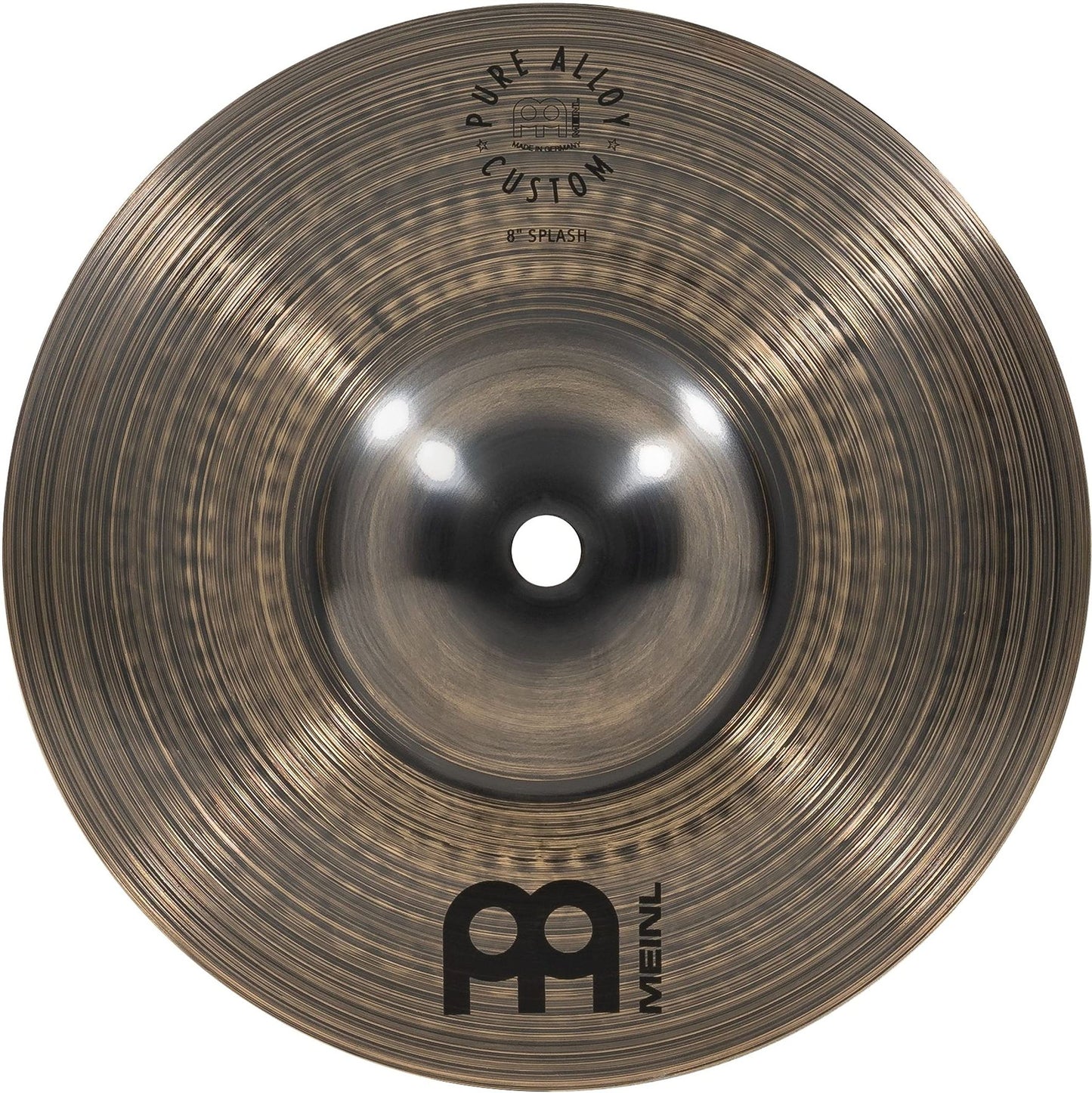 Meinl Cymbals Pure Alloy Custom 8" Splash — Smoked Bronze/Brilliant Finish — Made in Germany, 2-Year Warranty (PAC8S)