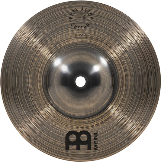 Meinl Cymbals Pure Alloy Custom 8" Splash — Smoked Bronze/Brilliant Finish — Made in Germany, 2-Year Warranty (PAC8S)