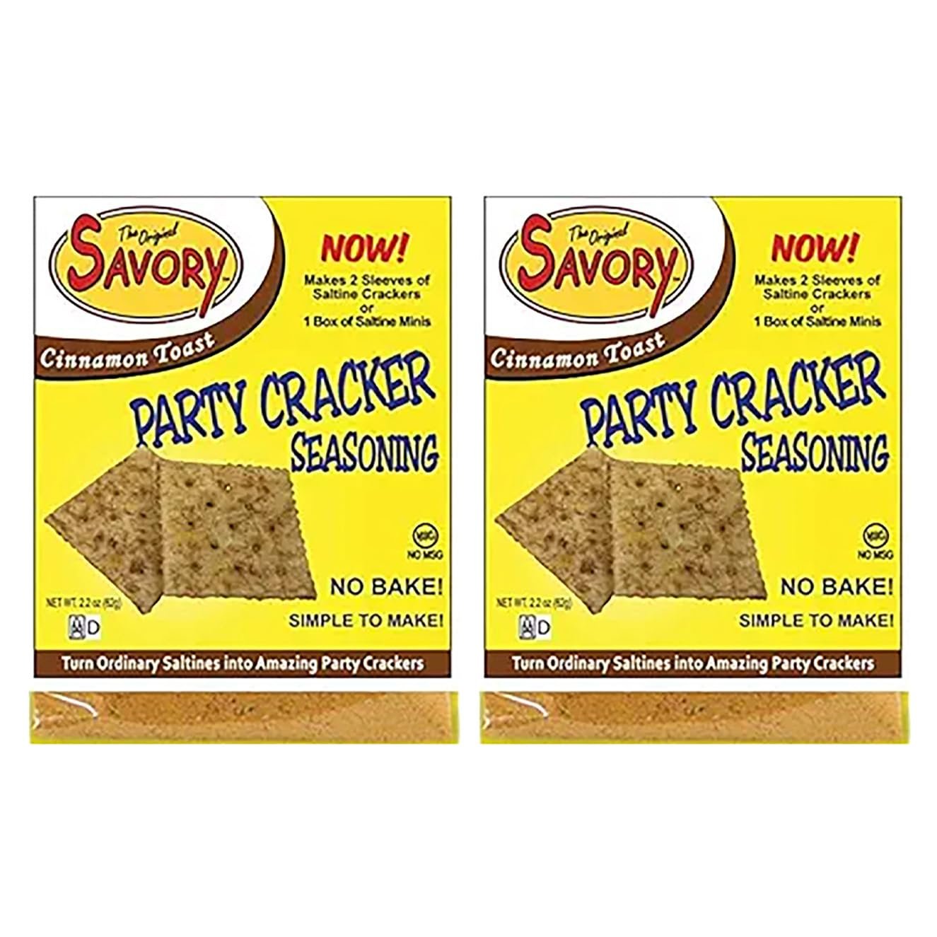 Savory Saltine Seasoning, 2.2 Ounce, Cinnamon Toast, 2 Pack