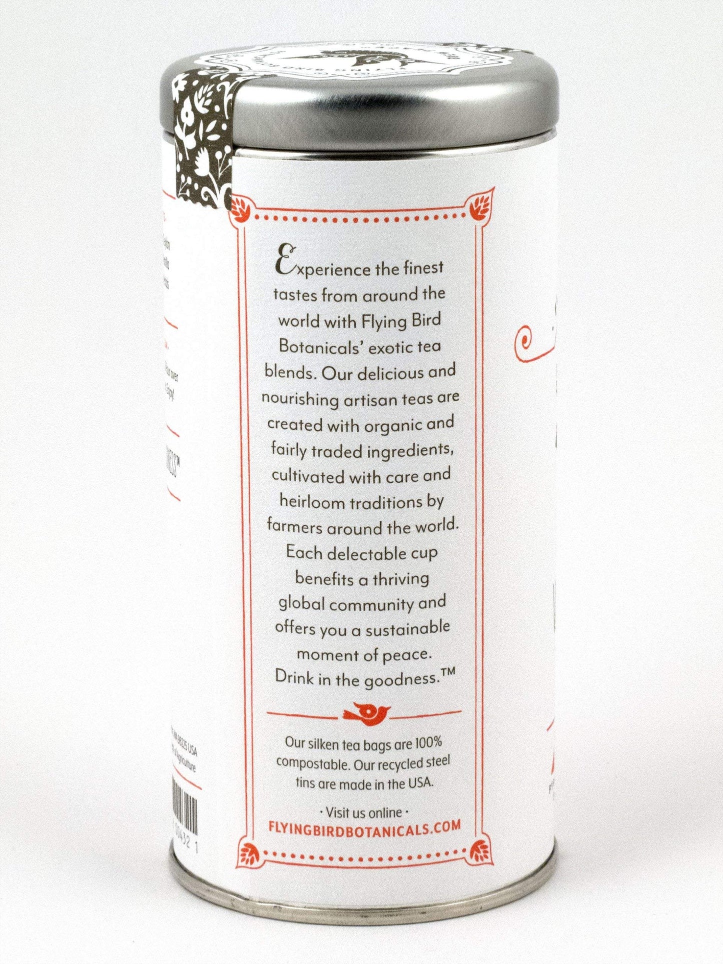 FLYING BIRD BOTANICALS Vanilla Rose Ceylon Tea, 15 CT