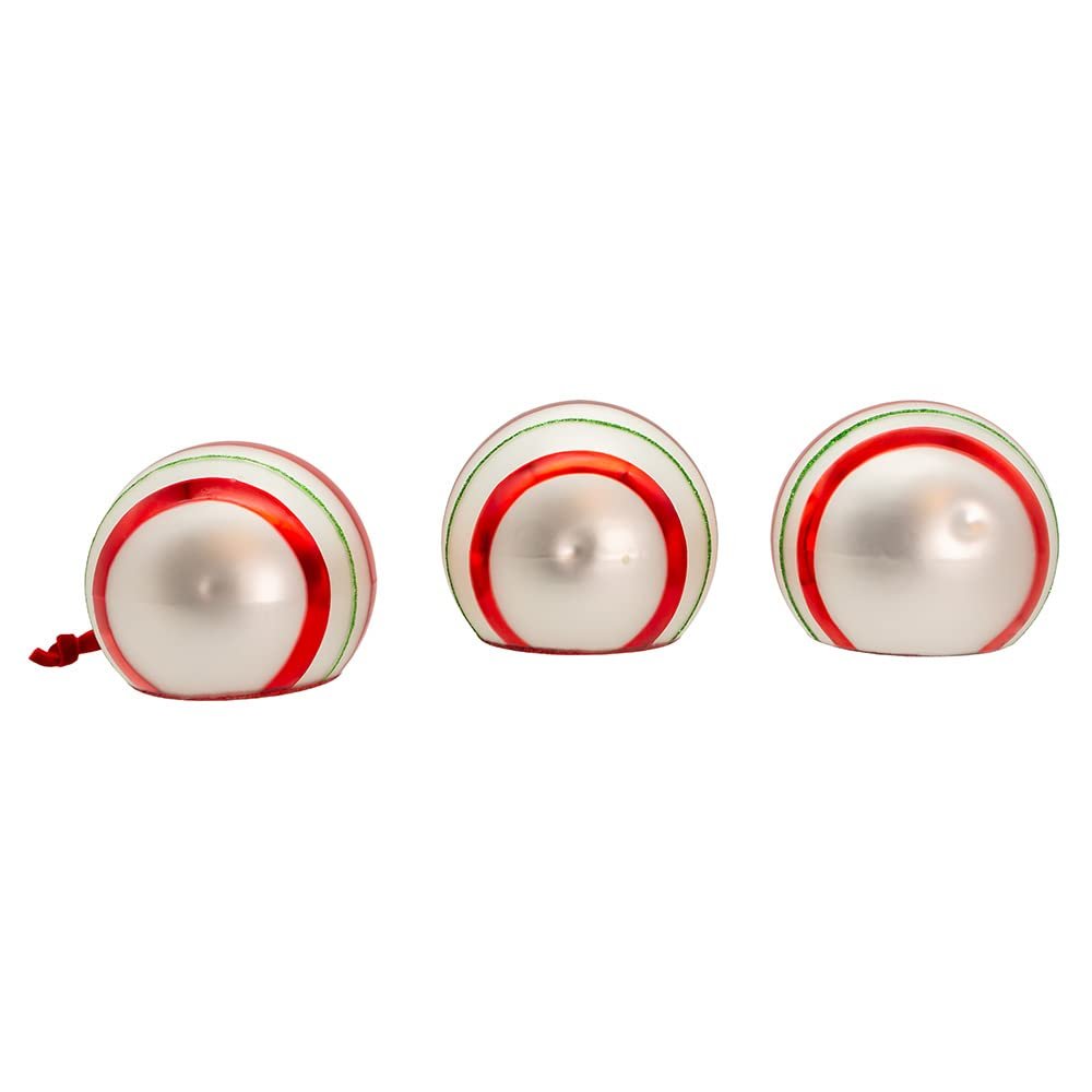 Kurt Adler Glass Vintage Early Year 3-Pieces Reflector Ornament Set