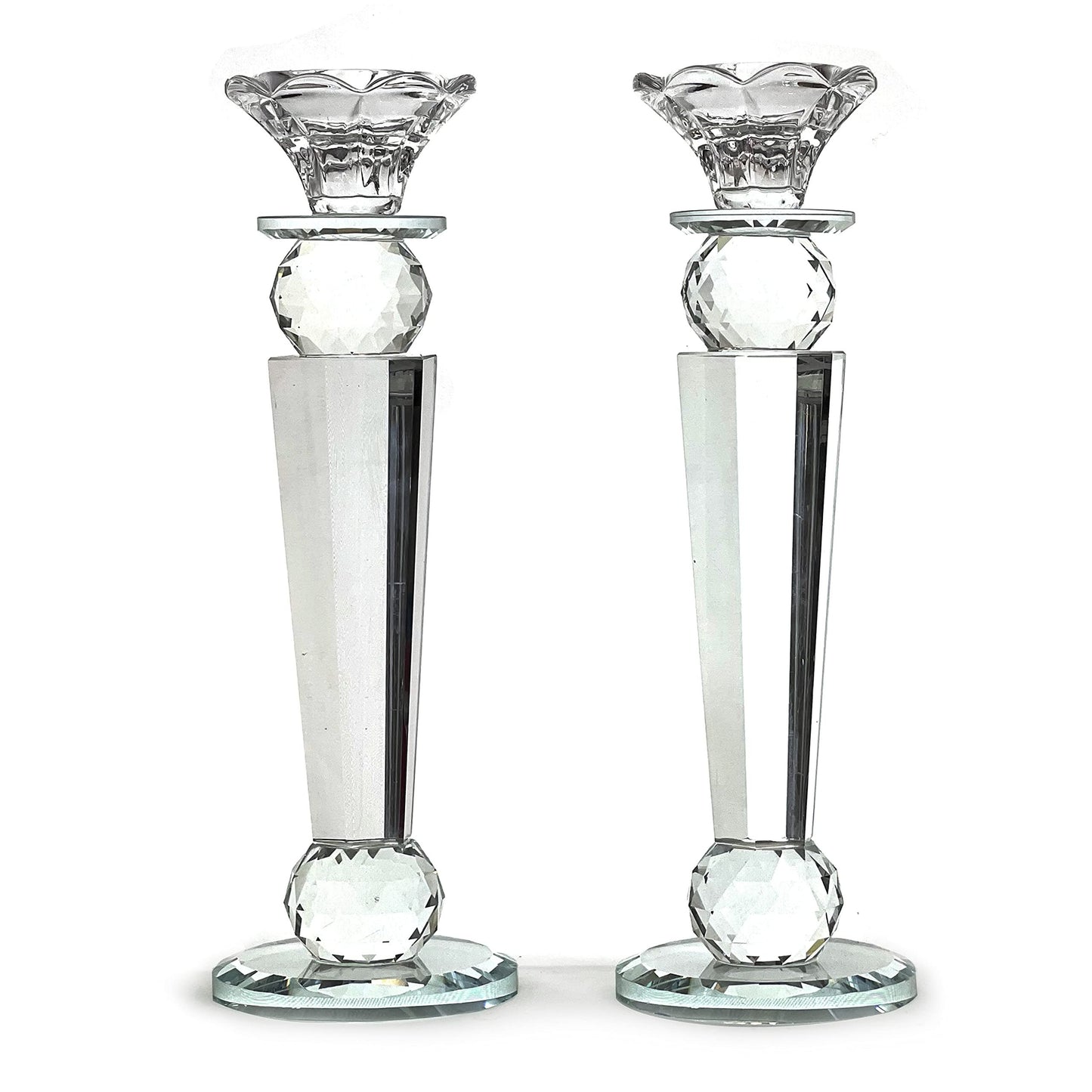 Allgala Single Crystal Glass Candlesticks