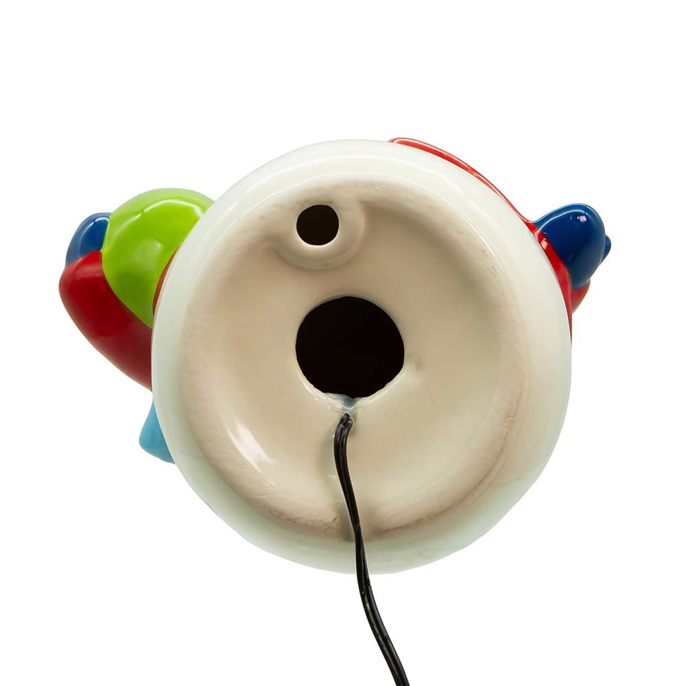 Kurt S. Adler Kurt Adler 10-Inch Ceramic Snowman with Bubble Light Table Piece, White