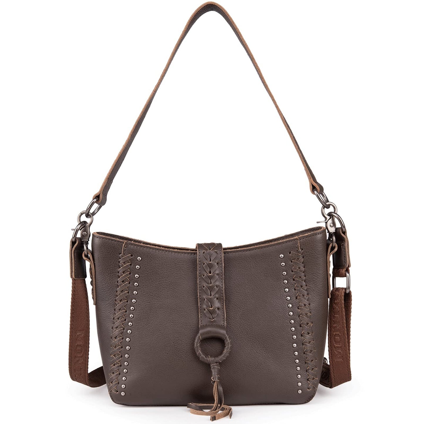 Montana West Hobo Purse Western Satchel Shoulder Bags for Women Genuine Leather Crossbody Handbags MWL-001CF-2