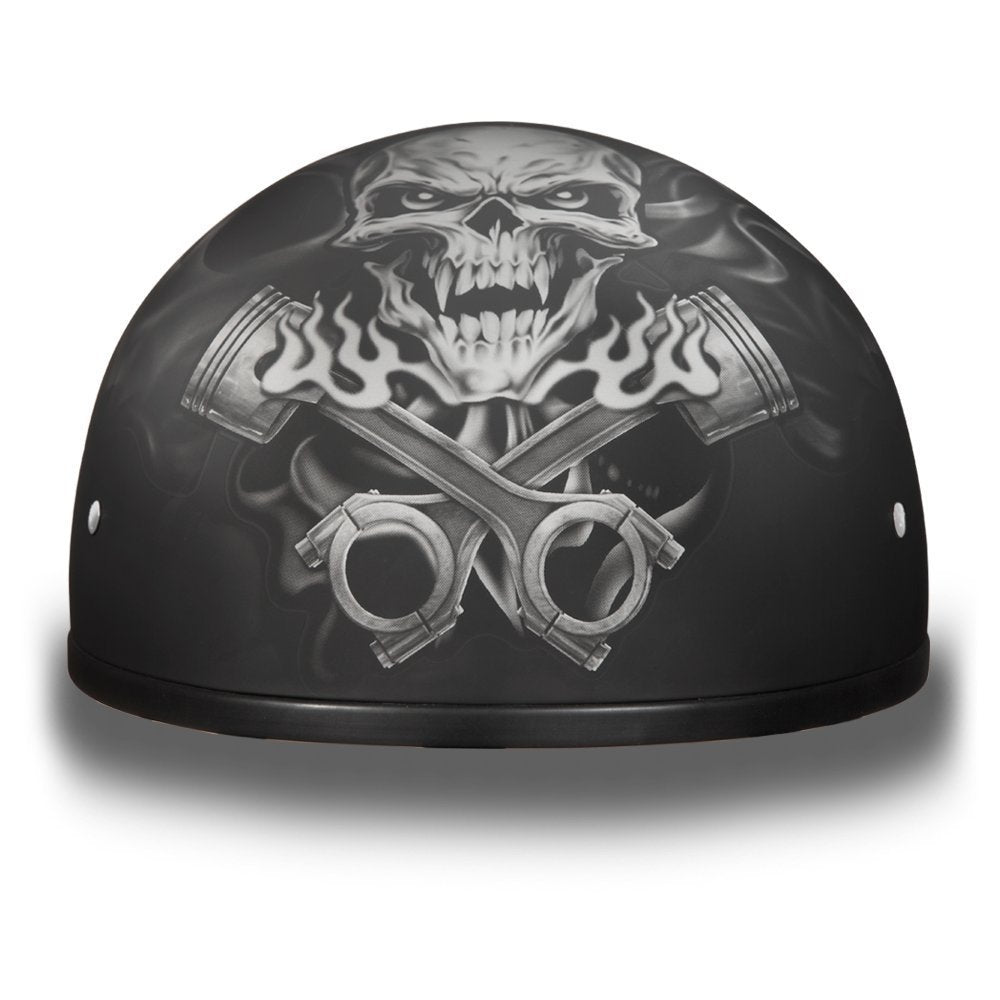 Daytona Helmets Half Skull Cap Motorcycle Helmet – DOT Approved [Graphics]…