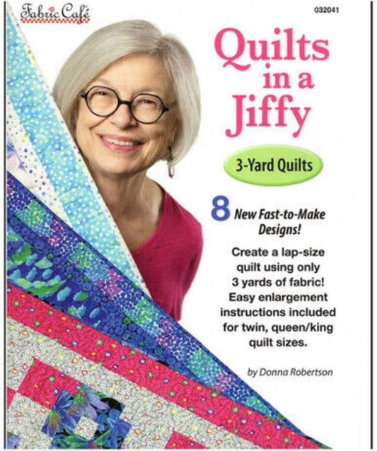 Quilts in a Jiffy - 3 Yard Quilts by Donna Robertson for Fabric Cafe,Brown
