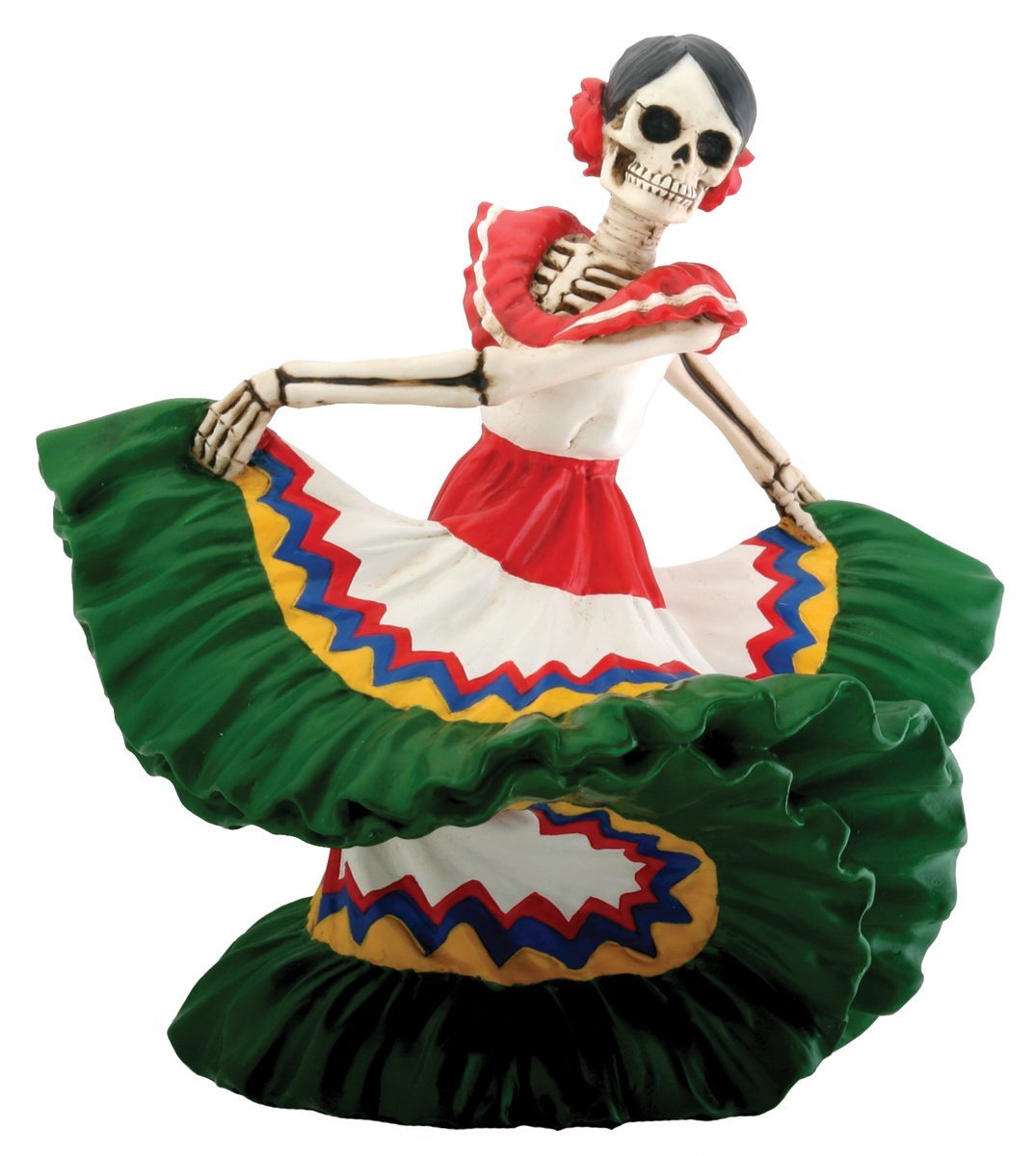 Day of the Dead Dancing Senorita (H: 5.5" x L: 6" x W: 4.5" & 2.25 lbs)