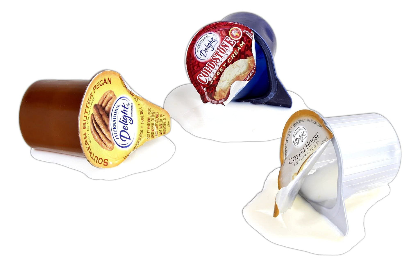 Just Dough It 2'' Spilled Coffee Creamer Cups Replica Prop - Assorted Set of 3