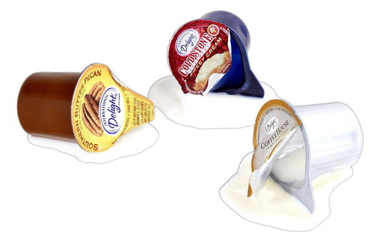 Just Dough It 2'' Spilled Coffee Creamer Cups Replica Prop - Assorted Set of 3