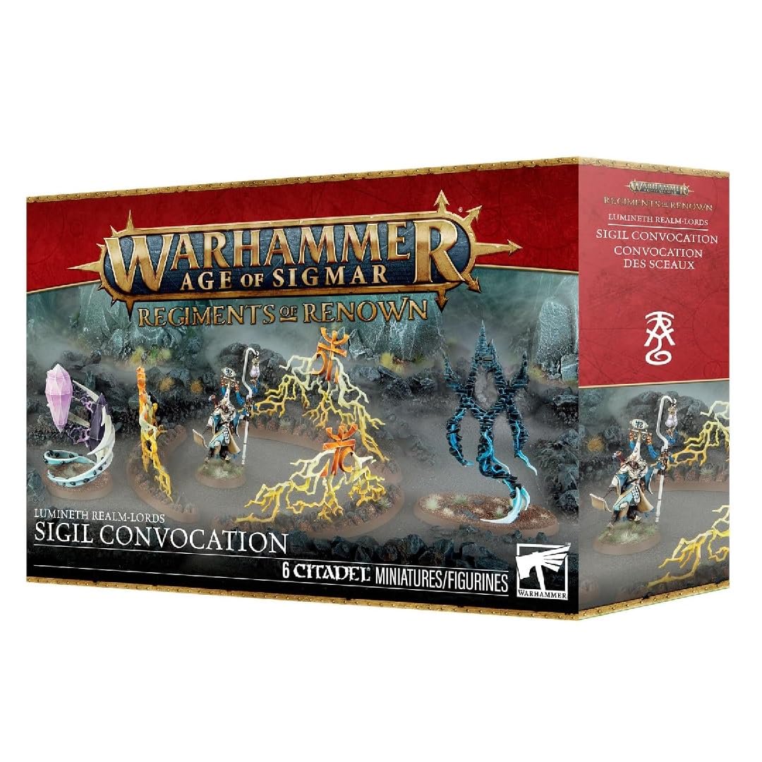 Warhammer Age of Sigmar Regiments of Renown Sigil Convocation 6 Miniatures Lumineth Realm-lords Scinari Calligrave Endless Spells
