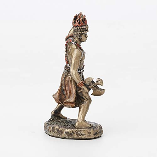 Veronese Design 3 1/2 Inch Chango Santeria Orisha God of Fire, Thunder, Lightening and War Cast Resin Hand Painted Antique Bronze Finish Statue Home Decor