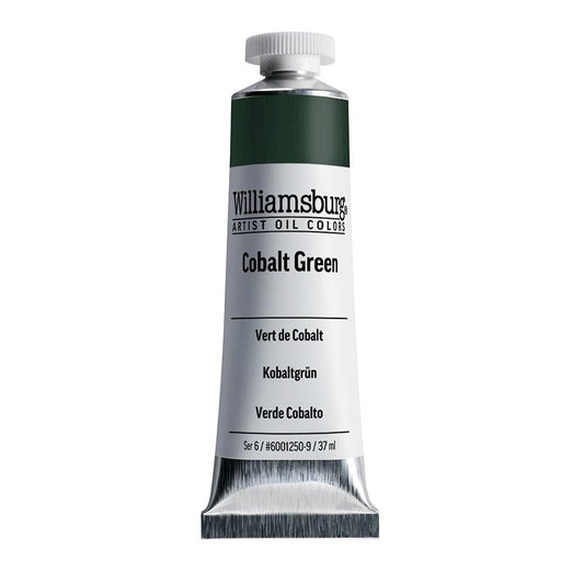 Williamsburg Artist Oil Colors by GOLDEN, Cobalt Green, 37 ml tube, Professional Oil Paint, Opaque