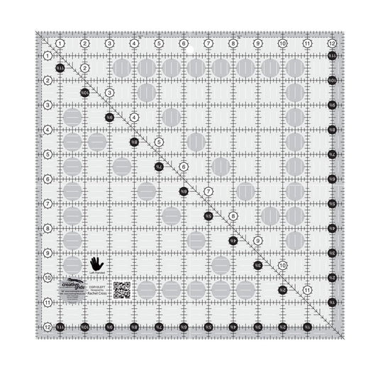 Creative Grids Left Handed Quilt Ruler 12-1/2in Square