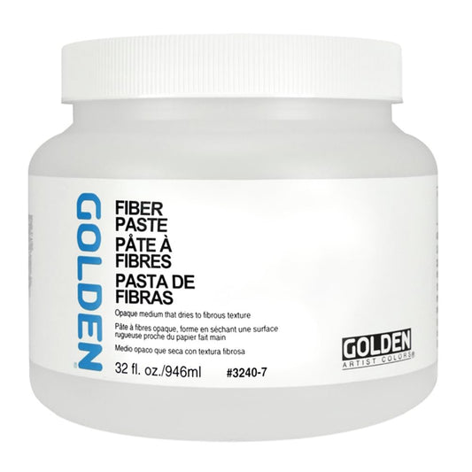 Fiber Paste by GOLDEN, 32 fl. oz. Jar, Professional Acrylic Paste Medium, Opaque