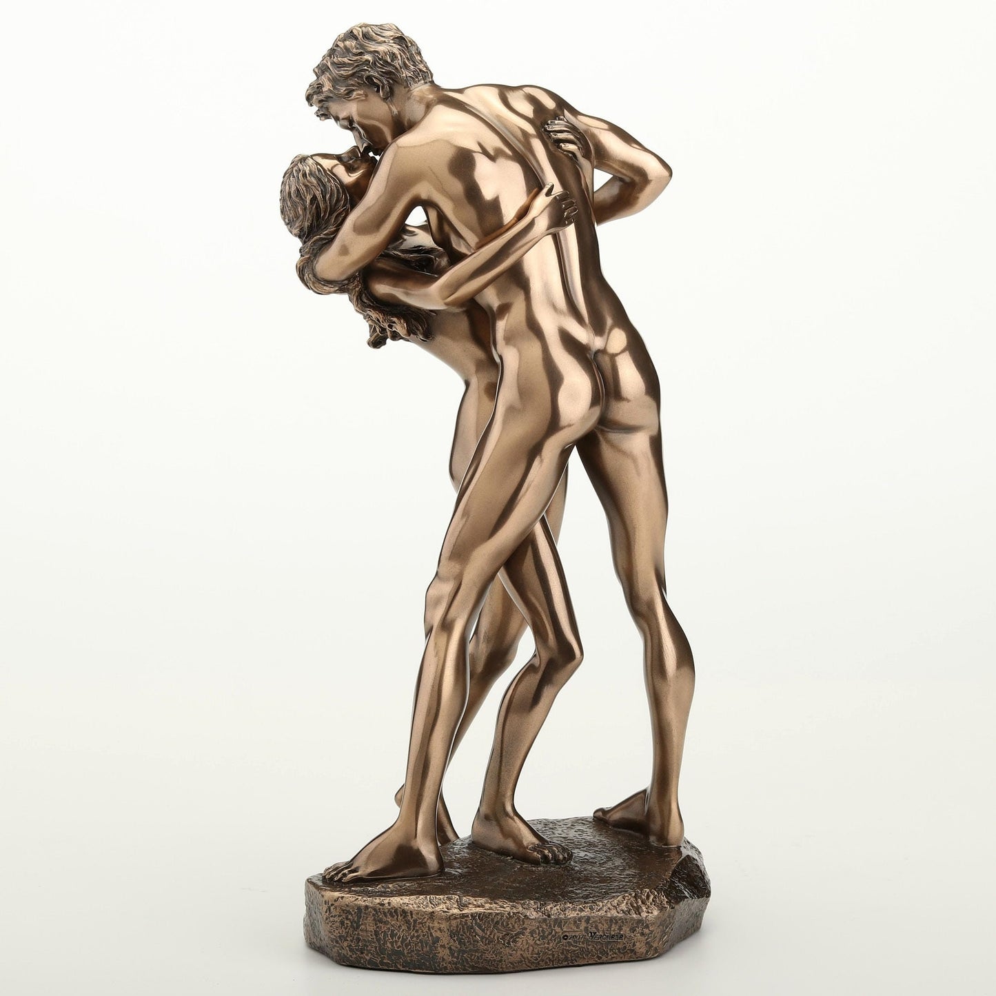 UNICORN STUDIO 11 3/8 Inch The Kiss Standing Lovers Cold Cast Resin Bronze Finish Sculpture