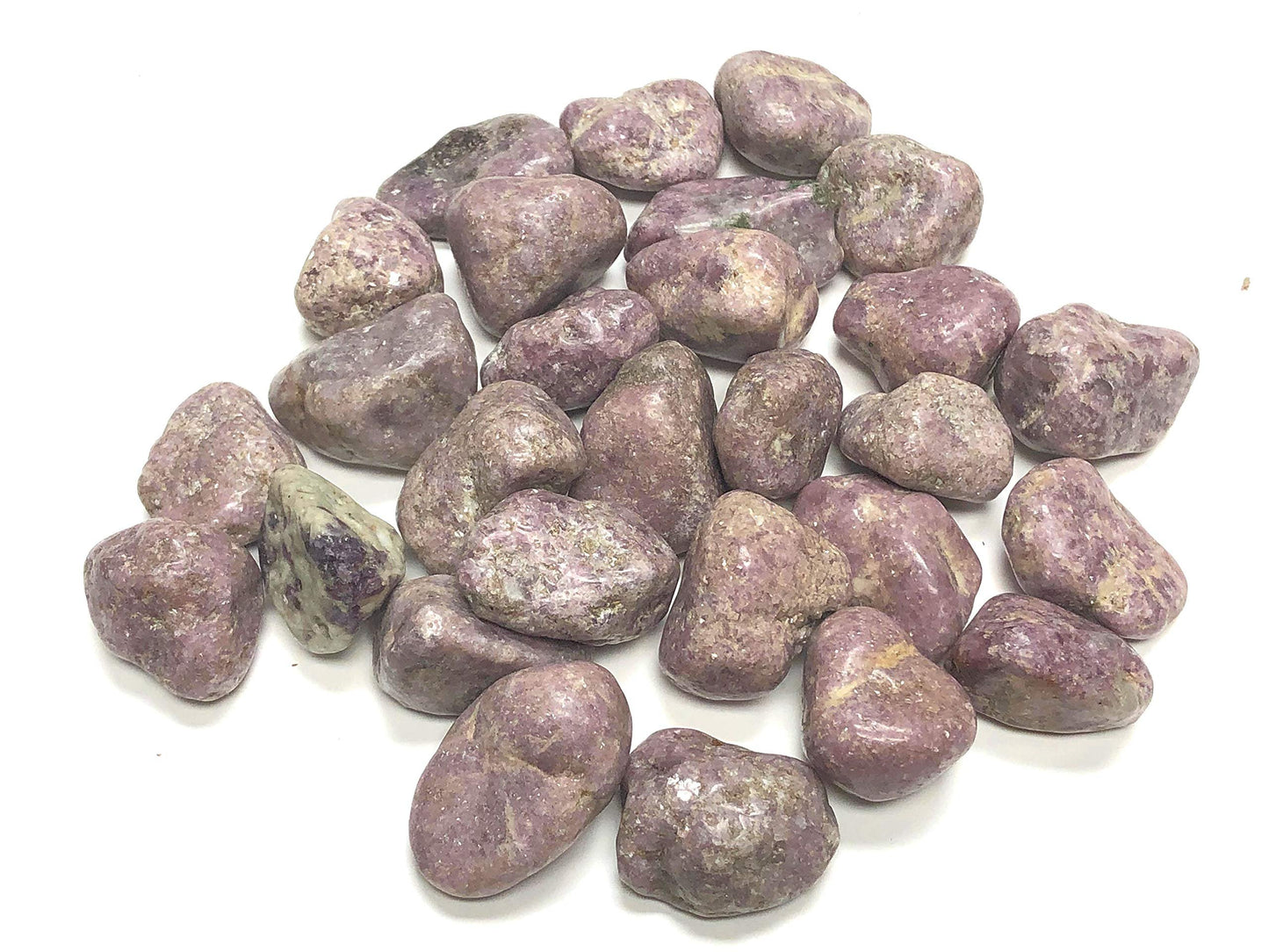 Zentron Crystal Collection Tumbled Lepidolite - Large 1" Stones in Velvet Bag