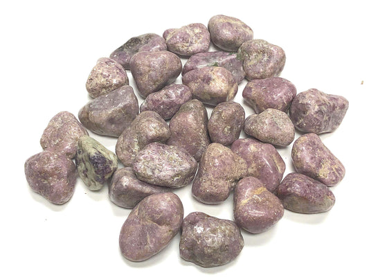 Zentron Crystal Collection Tumbled Lepidolite - Large 1" Stones in Velvet Bag