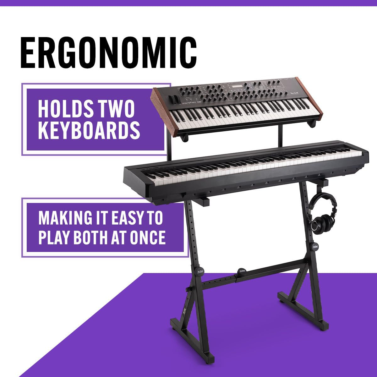OnStage KS1365 Z Keyboard Stand with Second Tier