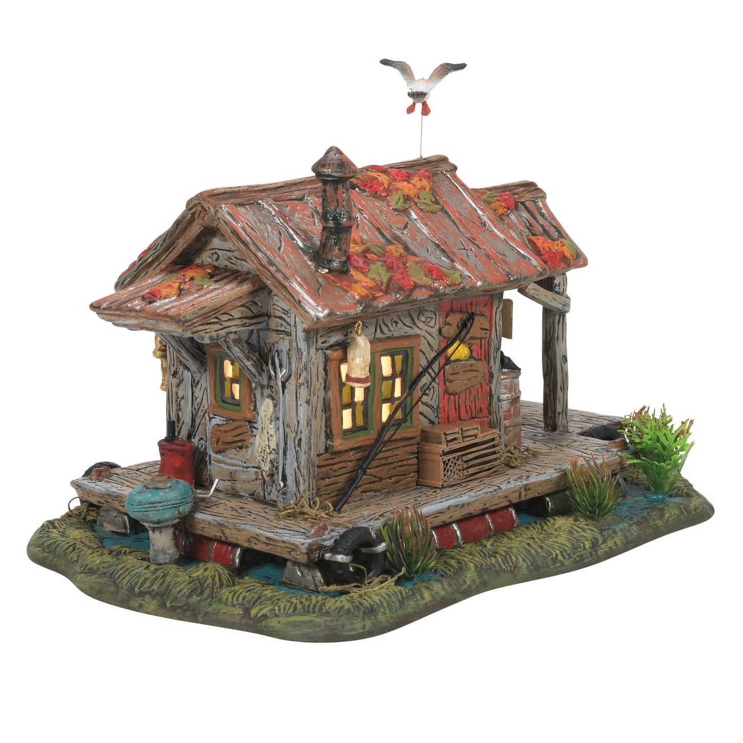 Department 56 Snow Village Halloween Haunted Swamp Shanty Lit Building, 6.1 Inch, Multicolor