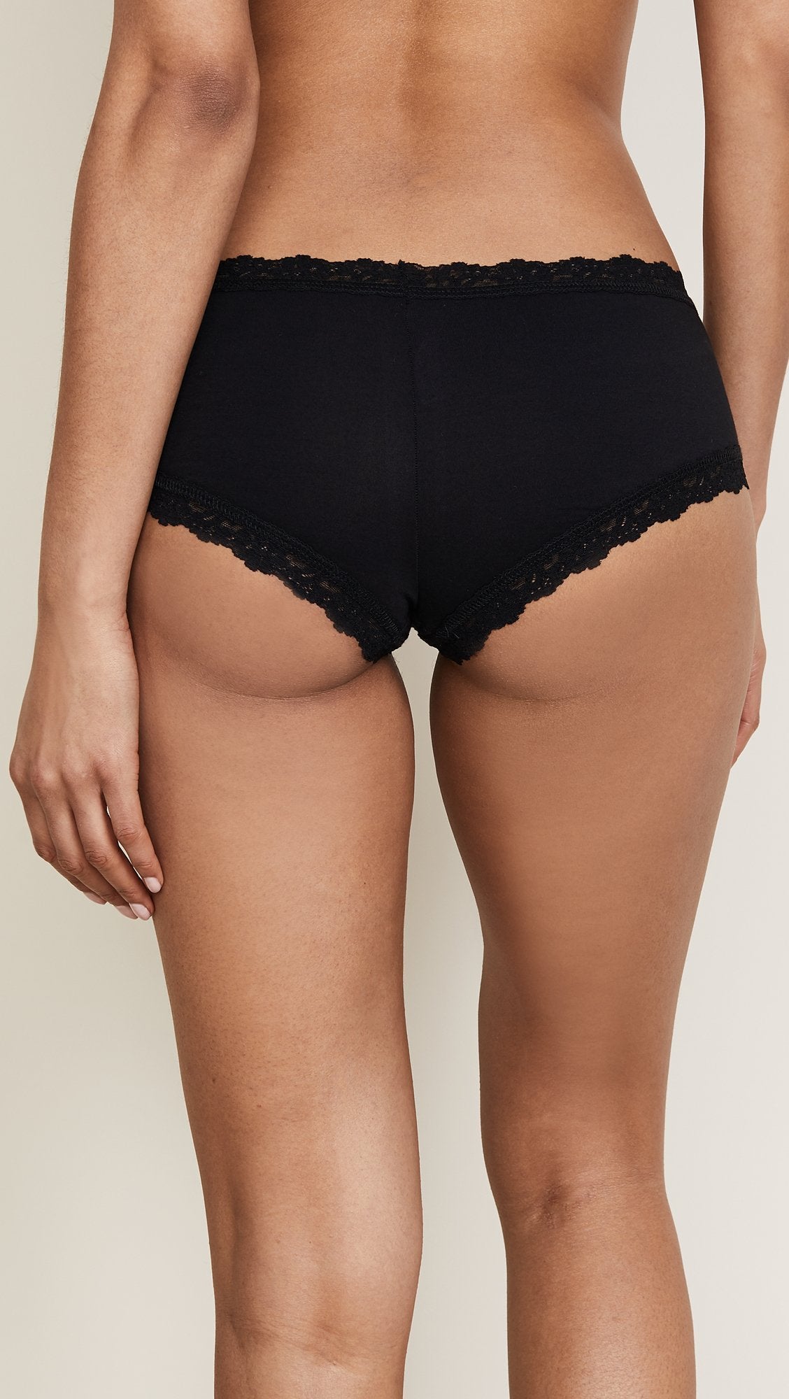 hanky panky Women's Organic Cotton Boyshort W/Lace