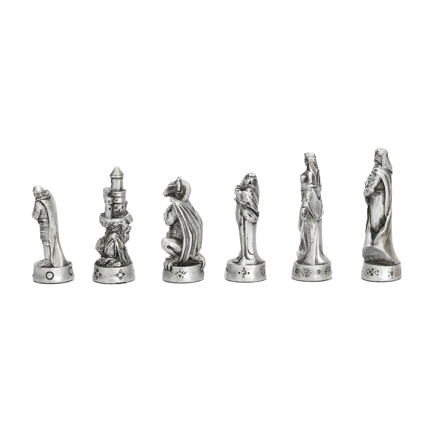 Veronese Design 3 3/8 Inch Tall Medieval Fantasy Chessmen Set Hand Painted Resin Premium Collectible