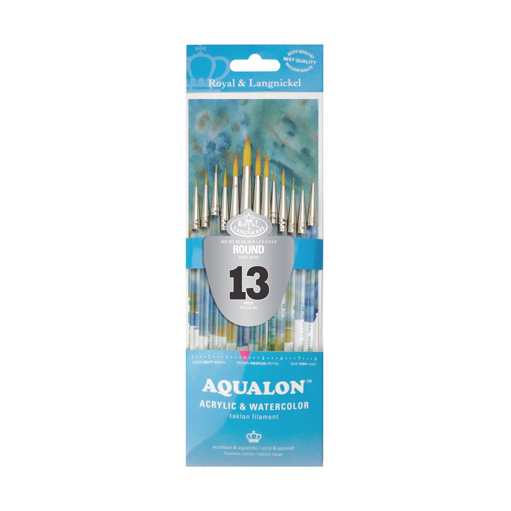 Aqualon Value Pack Brush Set, Round 13/Pkg
