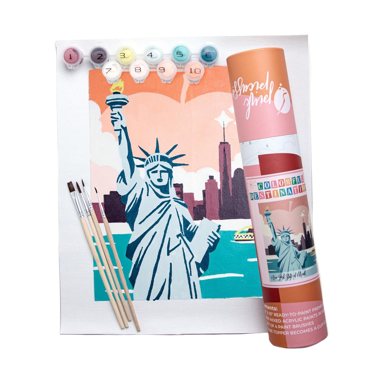 Pink Picasso Mid Century Modern Paint by Numbers Kits, 8x10…