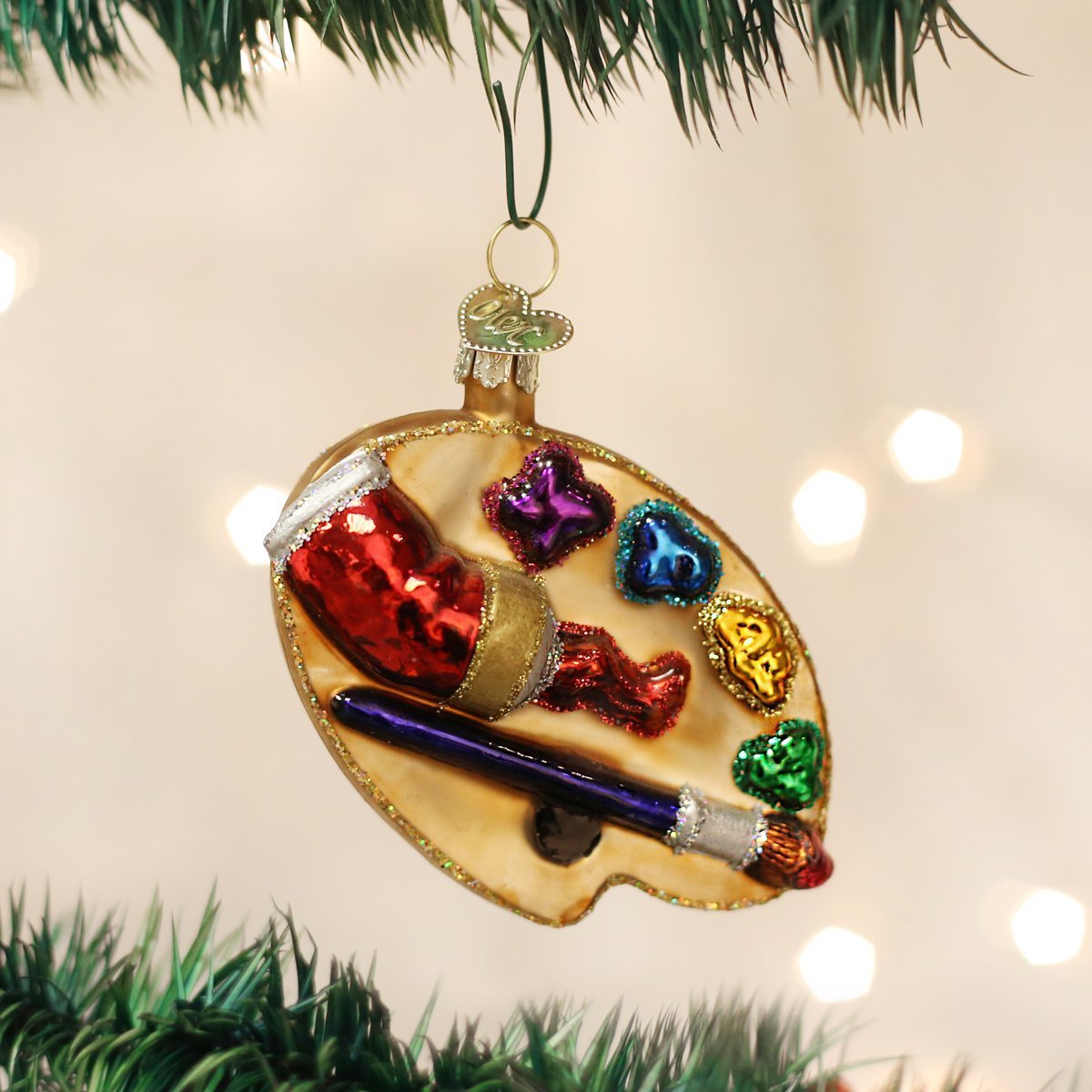 Old World Christmas Ornaments: Artist's Palette Glass
