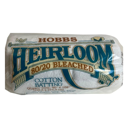 Hobbs Heirloom Bleached 80/20 Batting Package - 90" x 108"