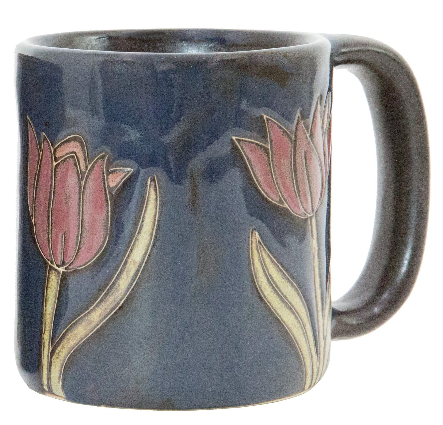 Mara Stoneware 16 oz. Tulip Flower Mug