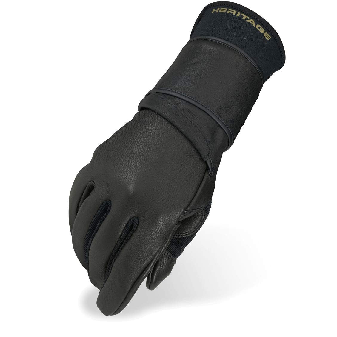 Heritage Pro 8.0 Bull Riding Gloves, Size 11, Black