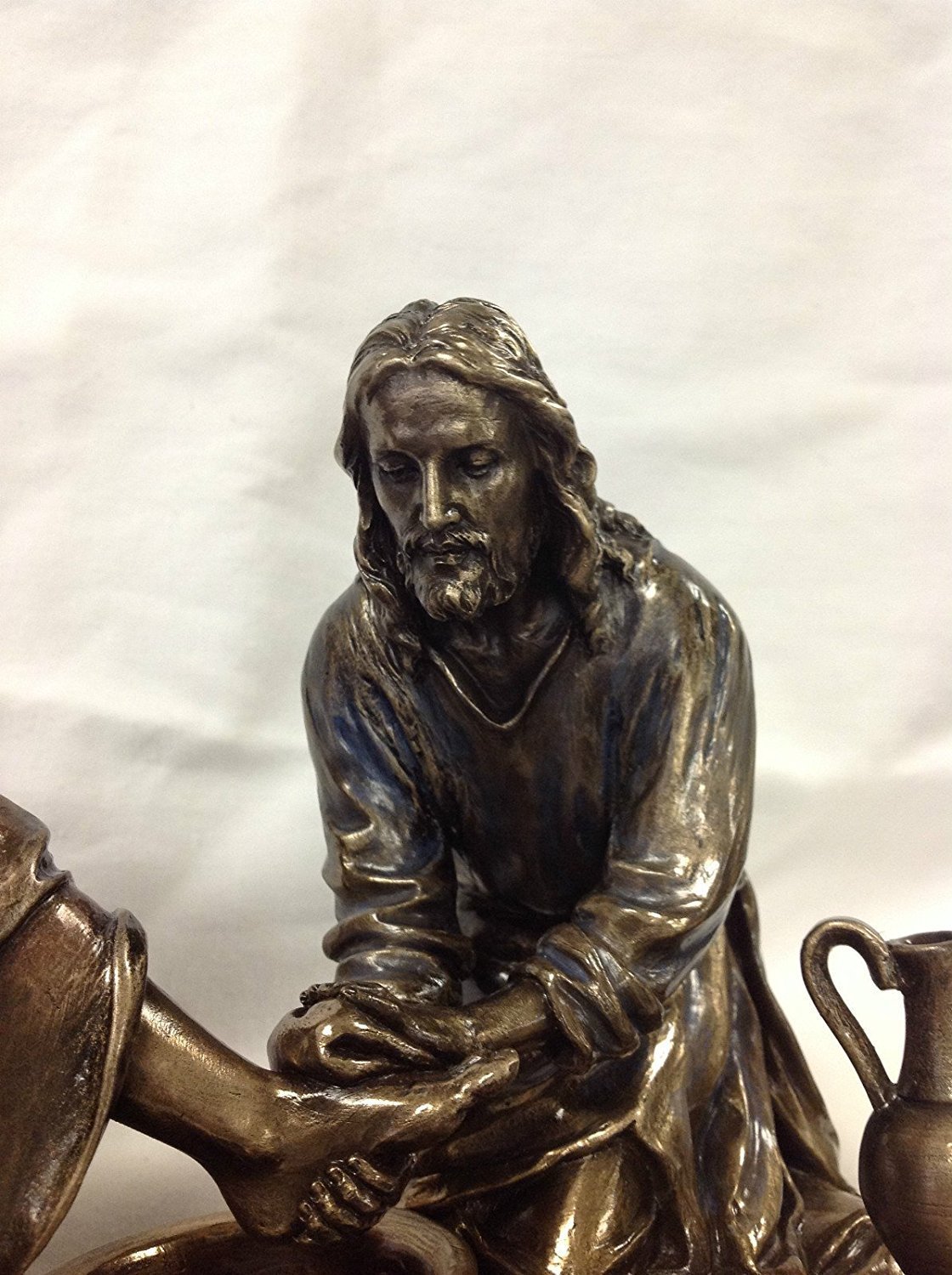 WU Unicorn Studios Jesus Washing His Disciple's Feet Statue Sculpture (Bronze)